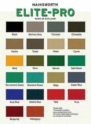 Colour sheet for pool table cover