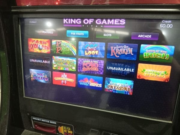 King of Games Titan Menu (Blueprint Games) Pub Digital Gaming Machine - Image 6