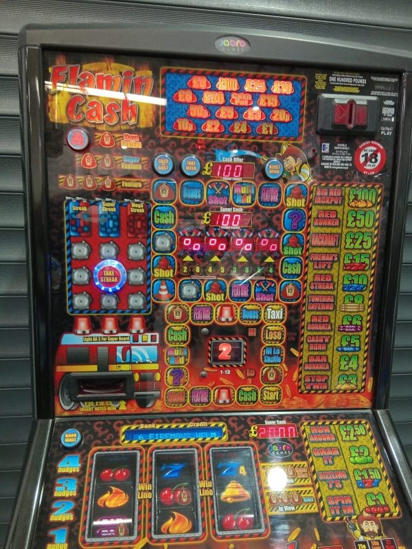 Flamin Cash £100 Jackpot Pub Fruit Gaming Machine - Image 7